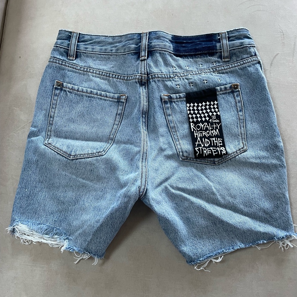 Ksubi x Kendall Jenner Distressed Jean Shorts
